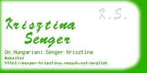 krisztina senger business card